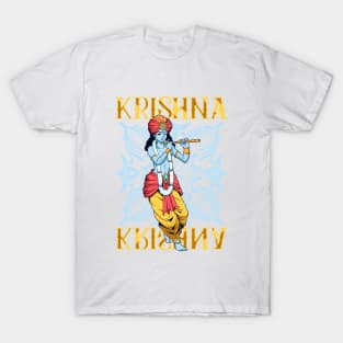 Hindu god - the blue flute player Krishna T-Shirt